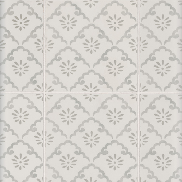 Laura Ashley Coralie Porcelain Wall and Floor Tile in Dove Grey (detail)